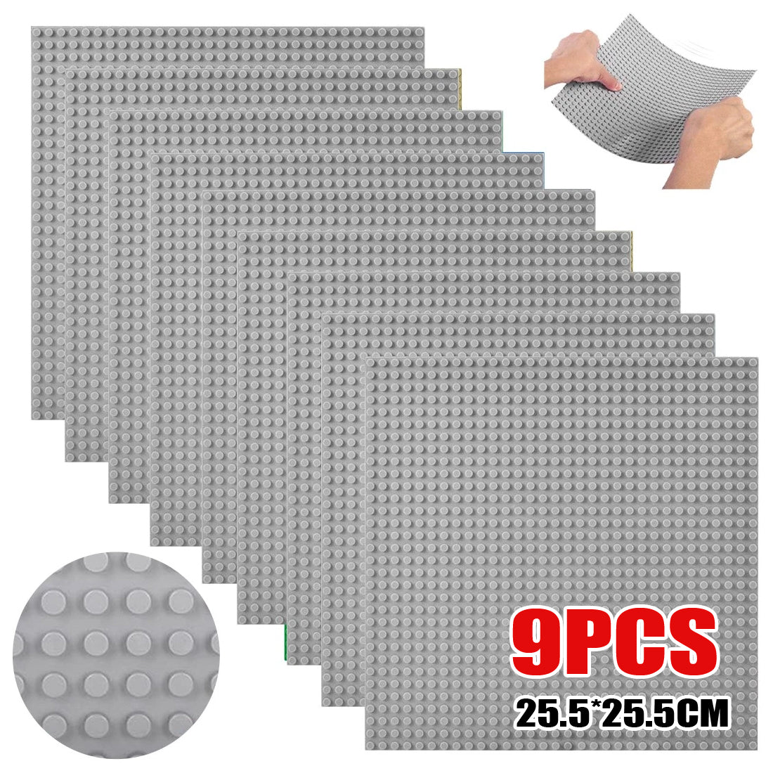 9pcs  Baseboard, Educational Accessories, Toy Baseboard, Wall Base