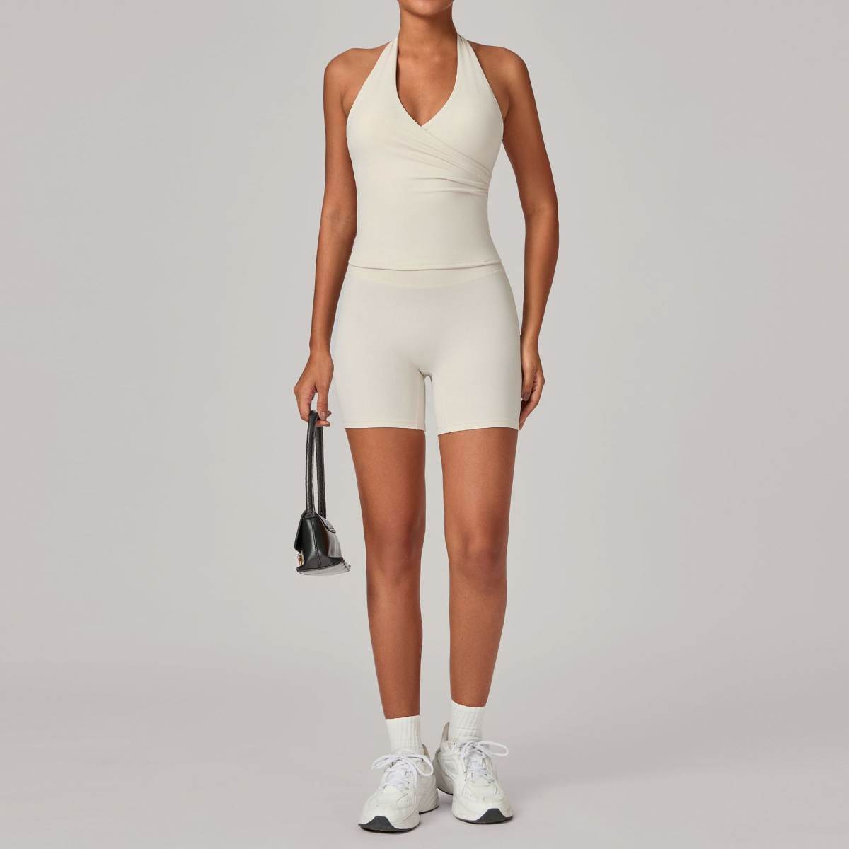 Cross-border Halter-Neck Fitness Yoga Set Tank Top