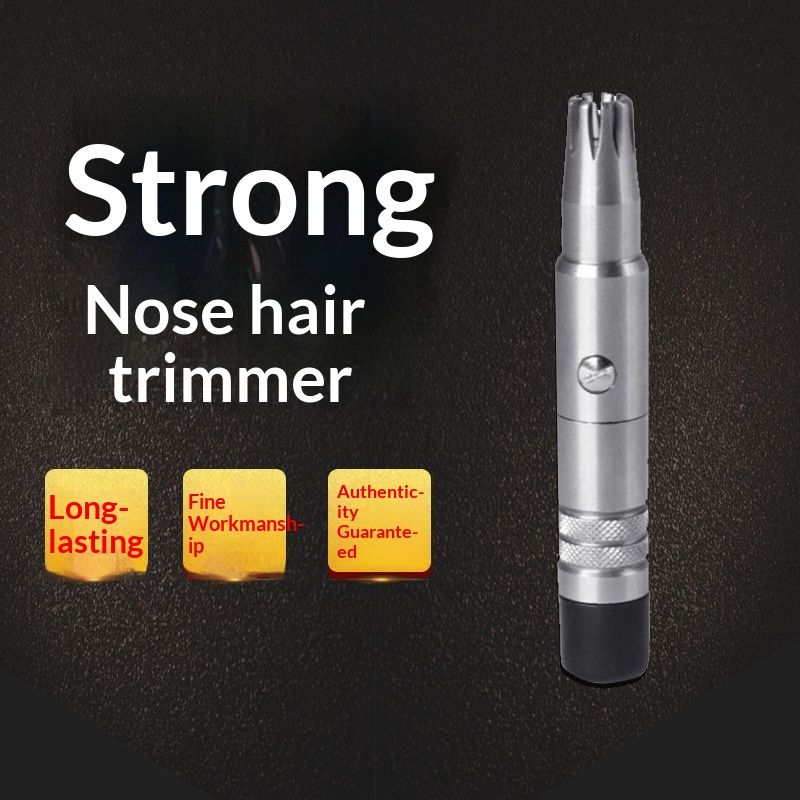 Manual Nose Hair Trimmer Unisex Scissors Cleaner