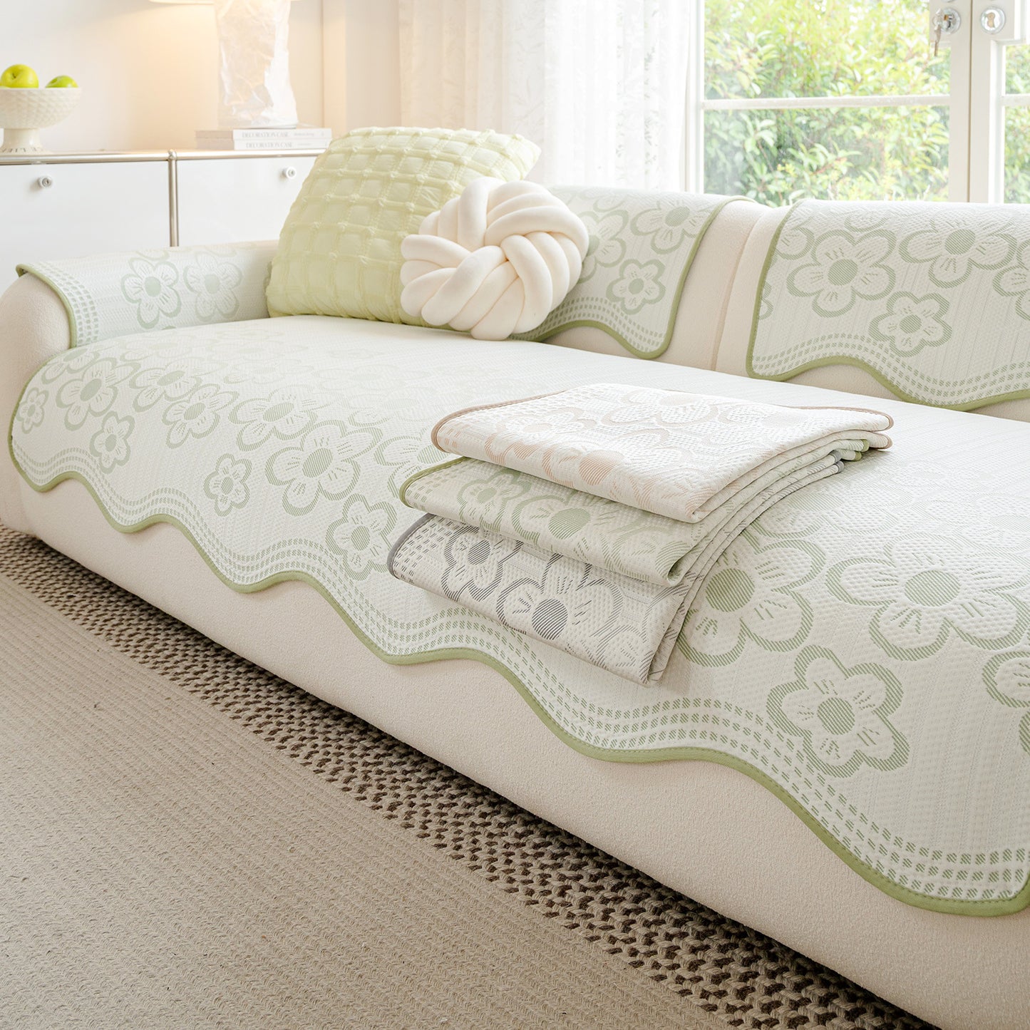 Solid-color Uniquely Shaped Sofa Cushion With A Cooling Feel2025s Latest Summer Design