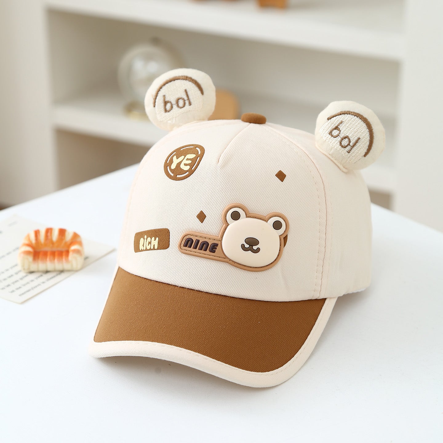 Summer Cartoon YE Little Bear 3-6 Years Old Boys And Girls Hat For Outdoor Travel, Street Sun Protection Cap, Baseball Cap