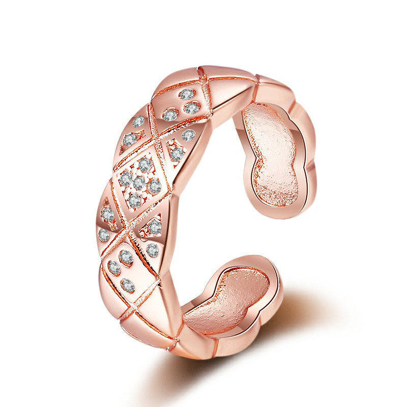 Korean-style Minimalist Niche Pure Copper Gold-plated Ring For Women