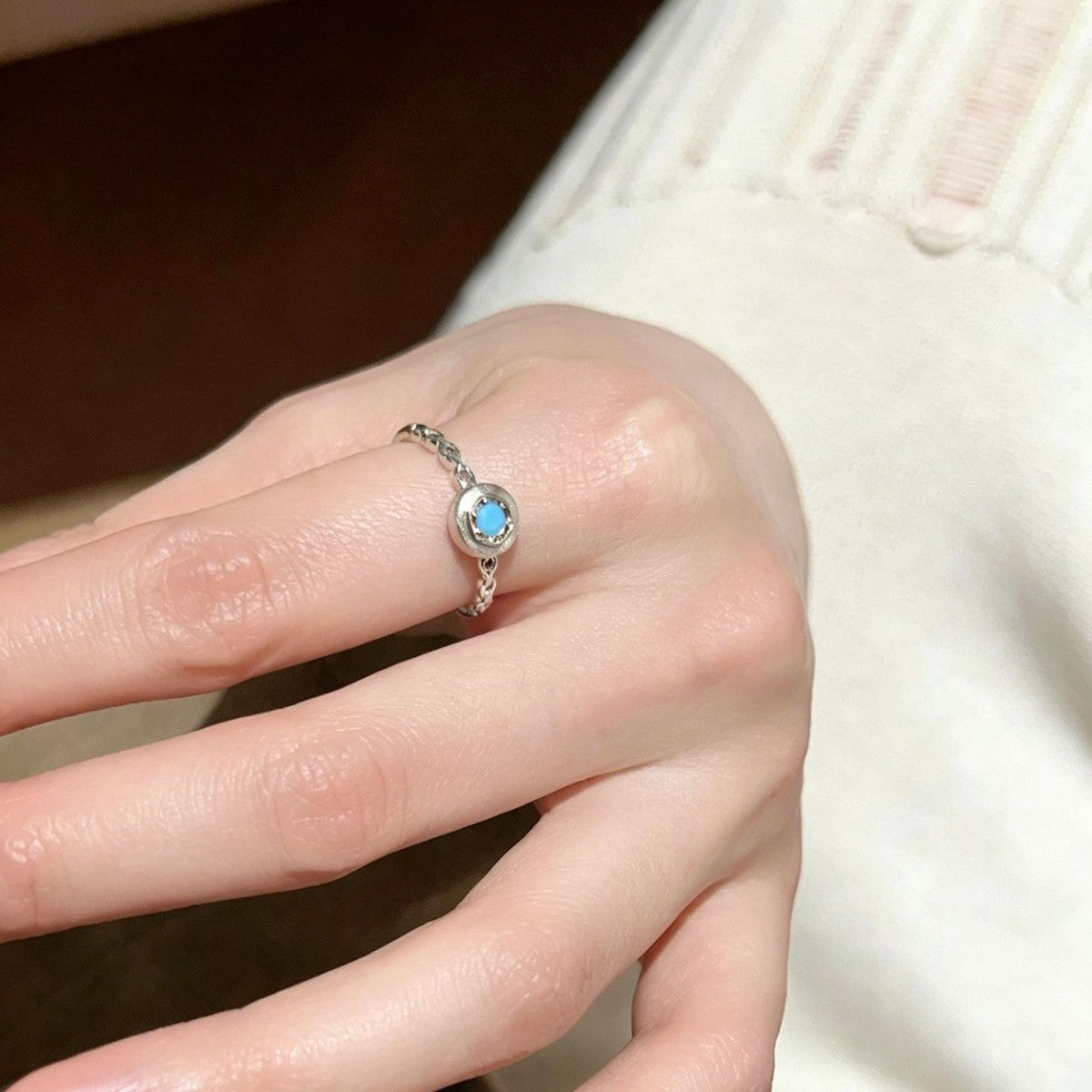 Simple And Sweet Wind Scrub Ring Women's Fashion Advanced