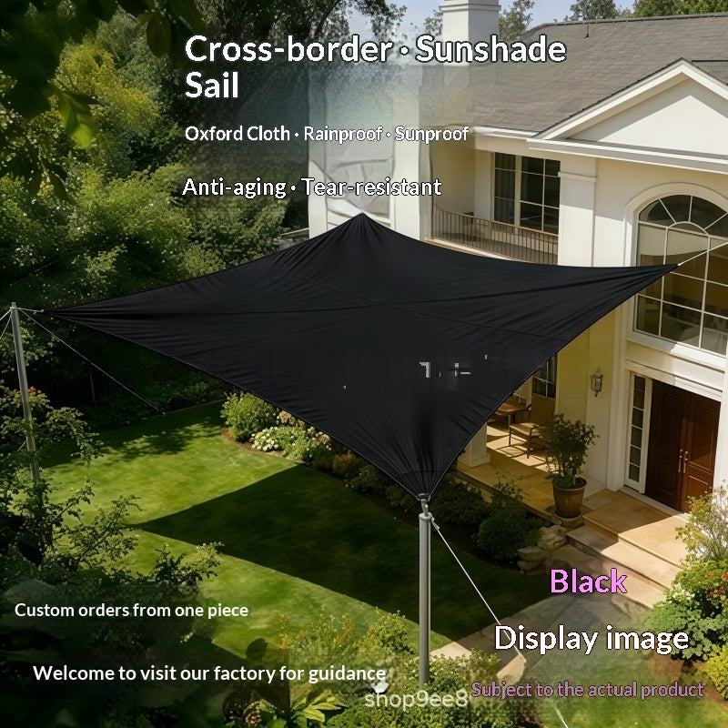 Thickened Oxford Cloth Sunshade Sail For Outdoor Courtyards