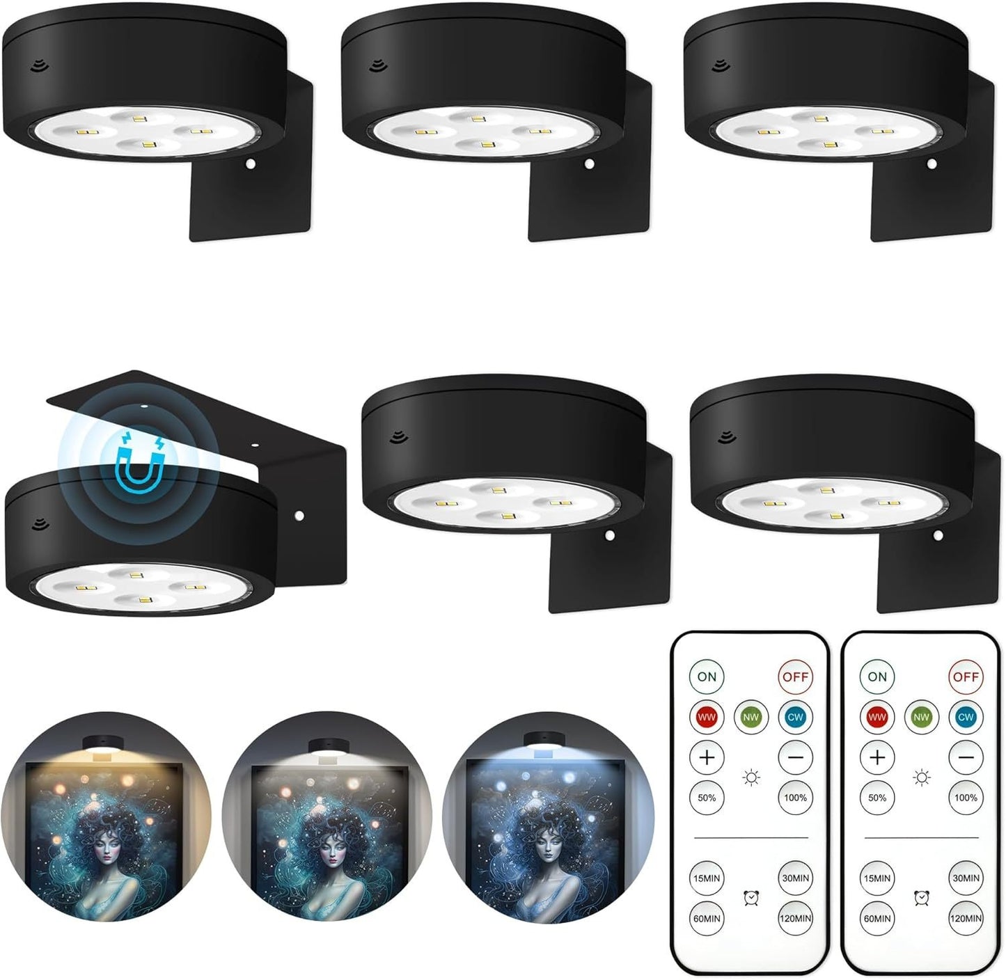 Color-Adjustable RGB Wardrobe Charging Remote-Controlled Night Light