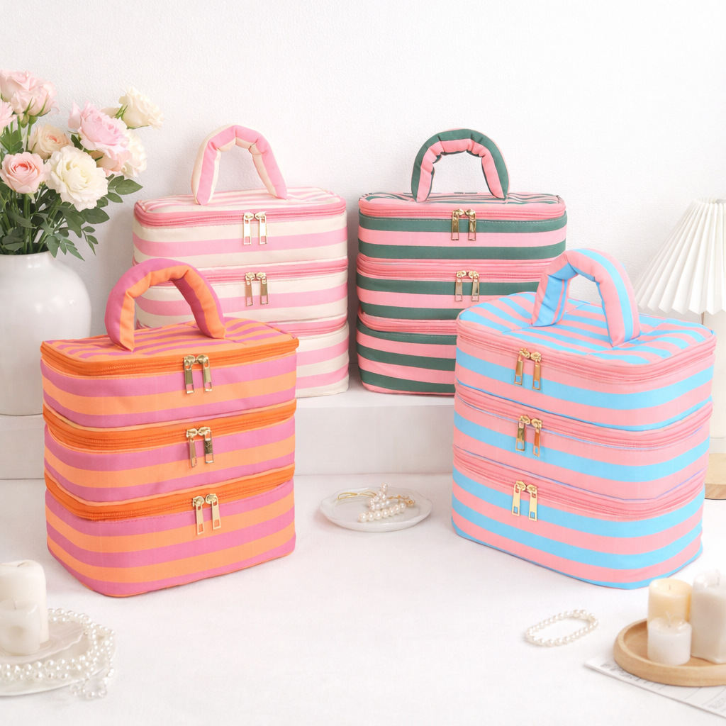 Portable Makeup Organizer For Storing Toiletries And Travel Essentials