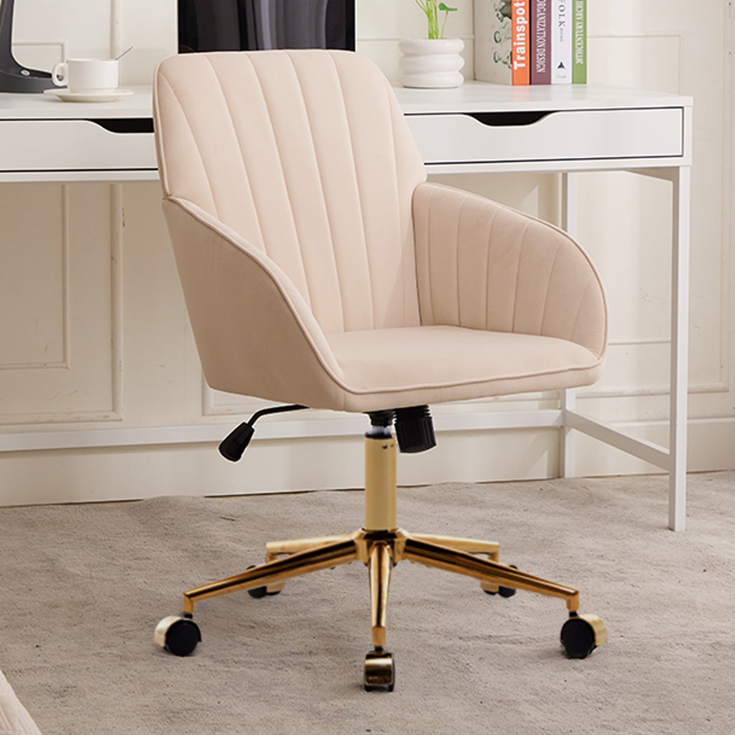 TY Adjustable Office Chair, Home Bedroom, Ergonomic Swivel Chair, Backrest Seat, Comfortable For Long Sitting