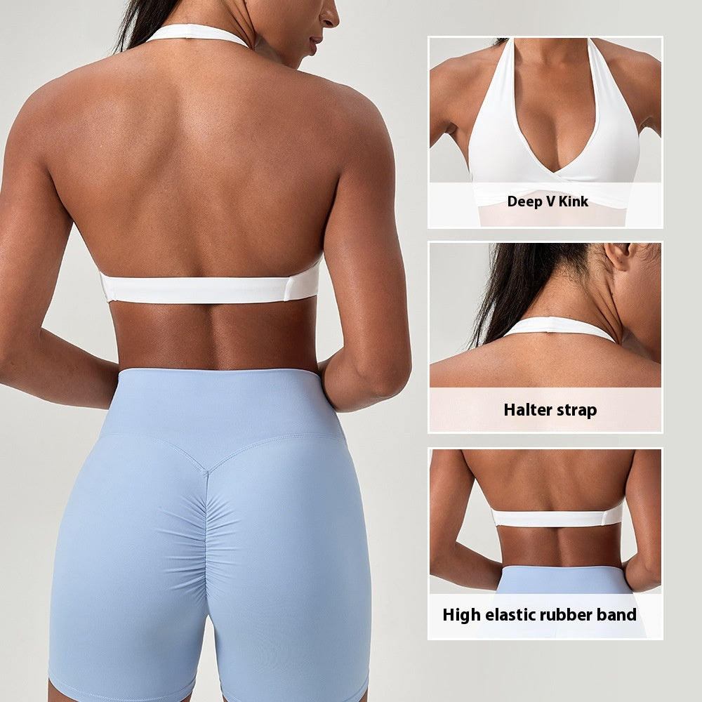 European And American Yoga Women's Halter Beauty Back Running Workout Underwear