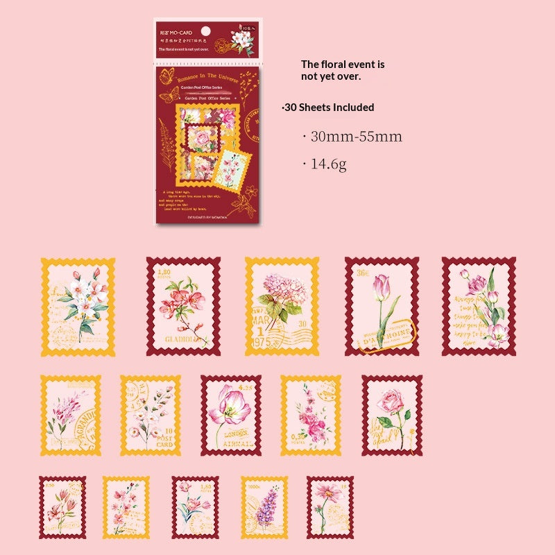 Stamp Gold-foil PET Sticker Pack For Bullet Journals