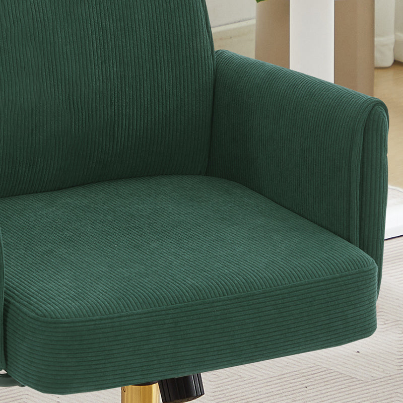 Mid-back Liftable Office Chair, Striped Fabric, And Ergonomically Designed, Is An Excellent Choice For Working, Studying Or Relaxing. The Mid-back Design Provides A Better Sitting Experience.Green