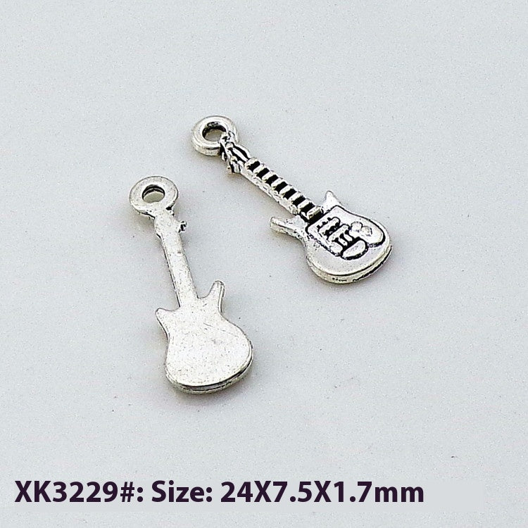 Alloy Decoration Accessories Musical Instrument Guitar Hanging Piece Pendant