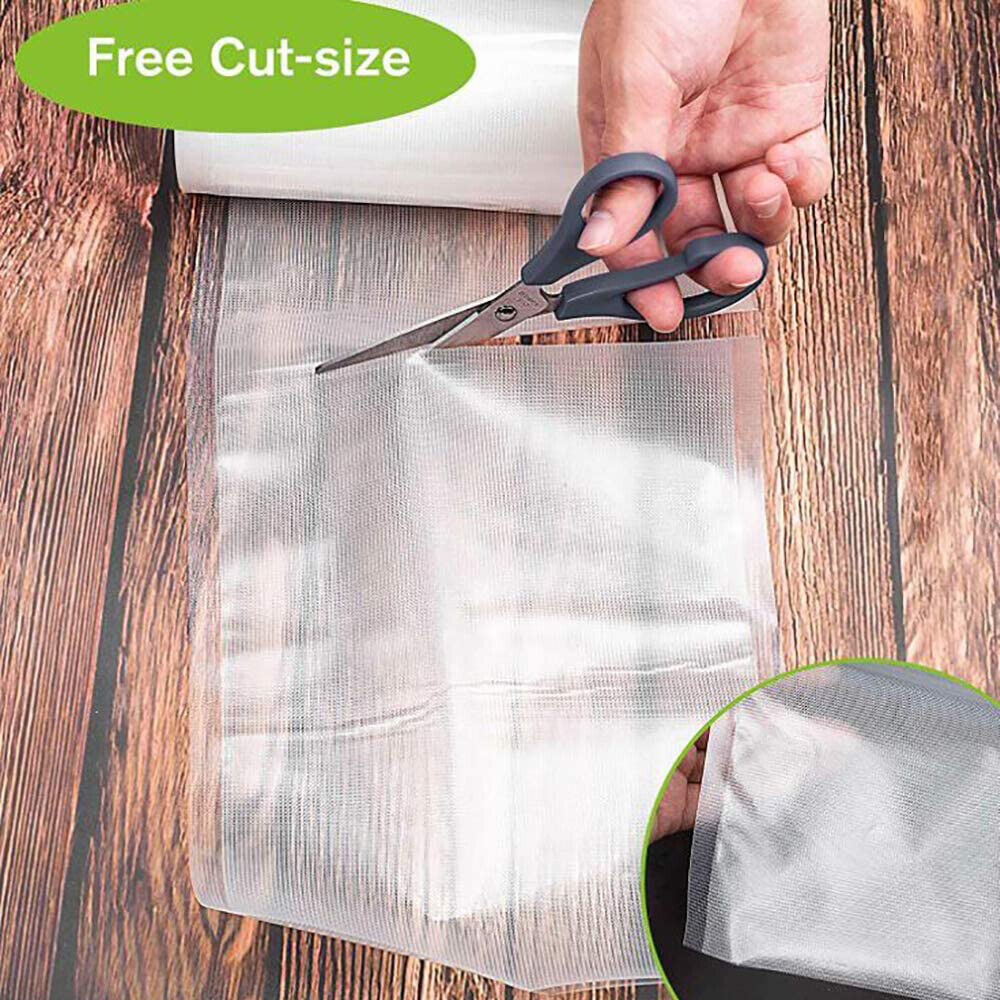 Vacuum Sealer Bags Rolls Vaccum Food Saver Storage Seal 15M 6M--2 Rolls-20cm X 6M