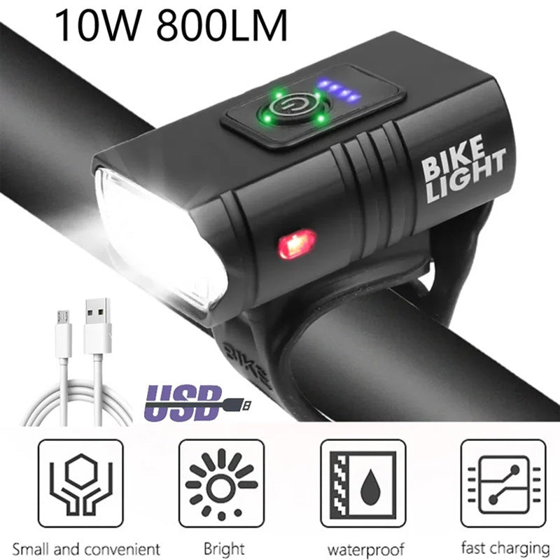 Bicycle Headlight T6 Charging Battery Display