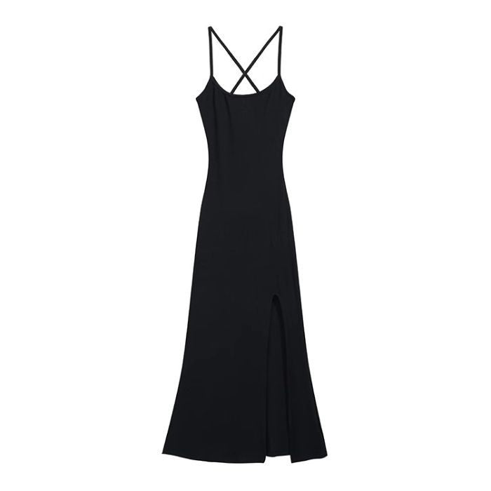 Women's Korean-style Backless Hollow-out Tie Dress