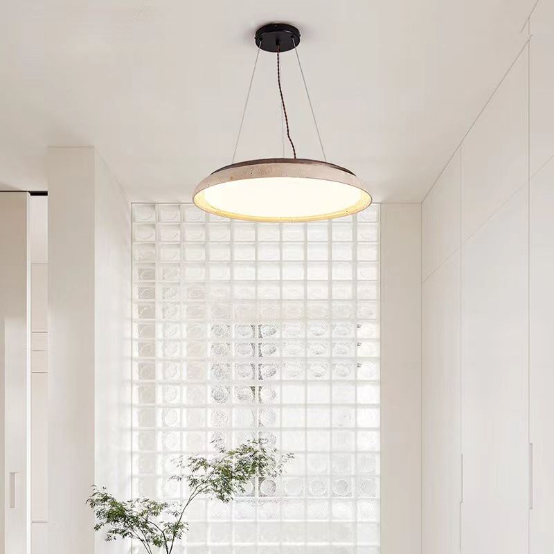 Huangdong Stone Japanese Wabi-SabiStyle Lighting For Living And Dining Rooms, Modern