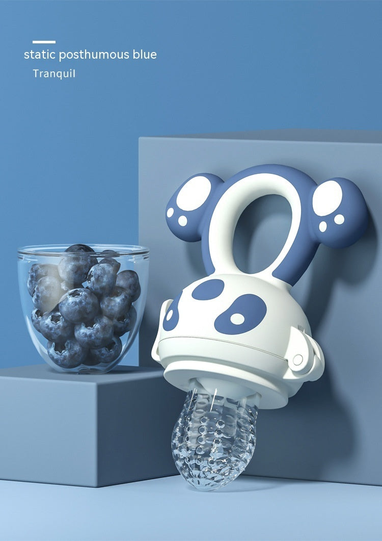 Happy Bite Baby Teether Non-staple Food Fruit Feeding Artifact Baby Pacifier Silicone Hand Guard Molar Rod Wholesale