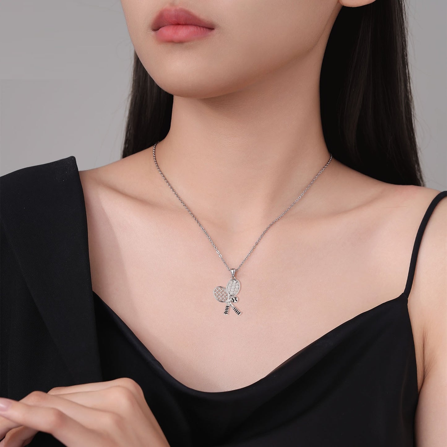 Best Seller In Europe And America Jewelry Accessories Tennis Rackets Women's Necklace Clavicle Chain