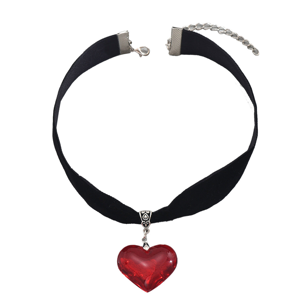 Fashion OL European American Women Choker, Sweet Cool Y2K Heart Niche Design Clavicle Necklace, Versatile Daily Neck Jewelry
