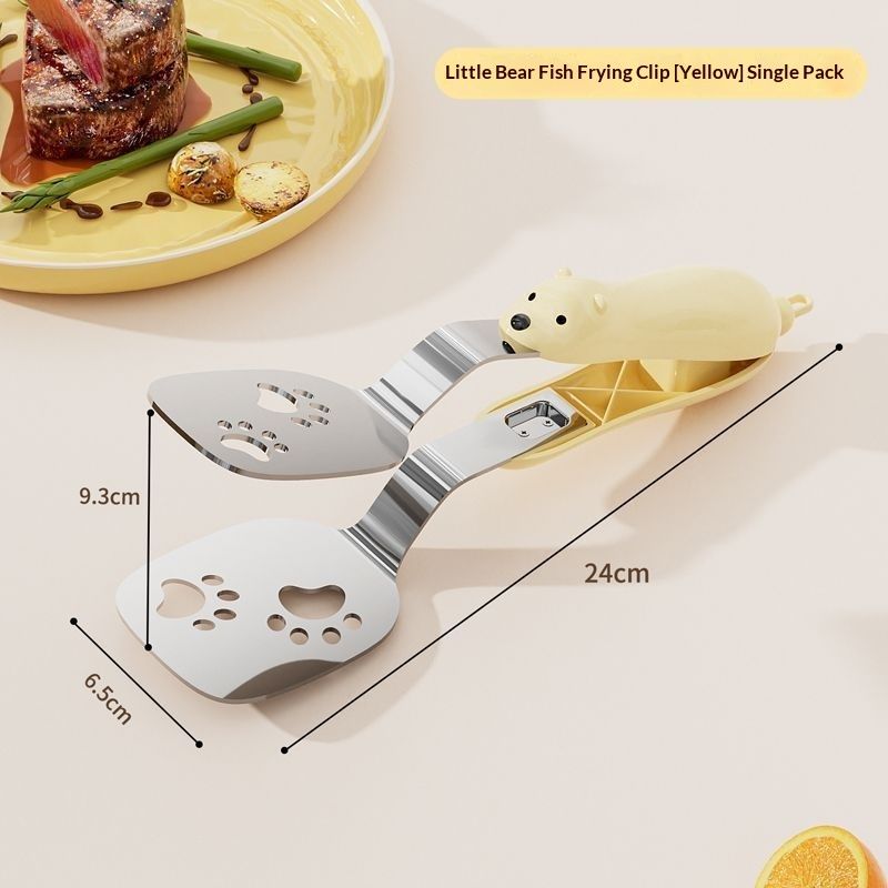 Extended Non-Slip 2-in-1 Stainless Steel Food Tongs