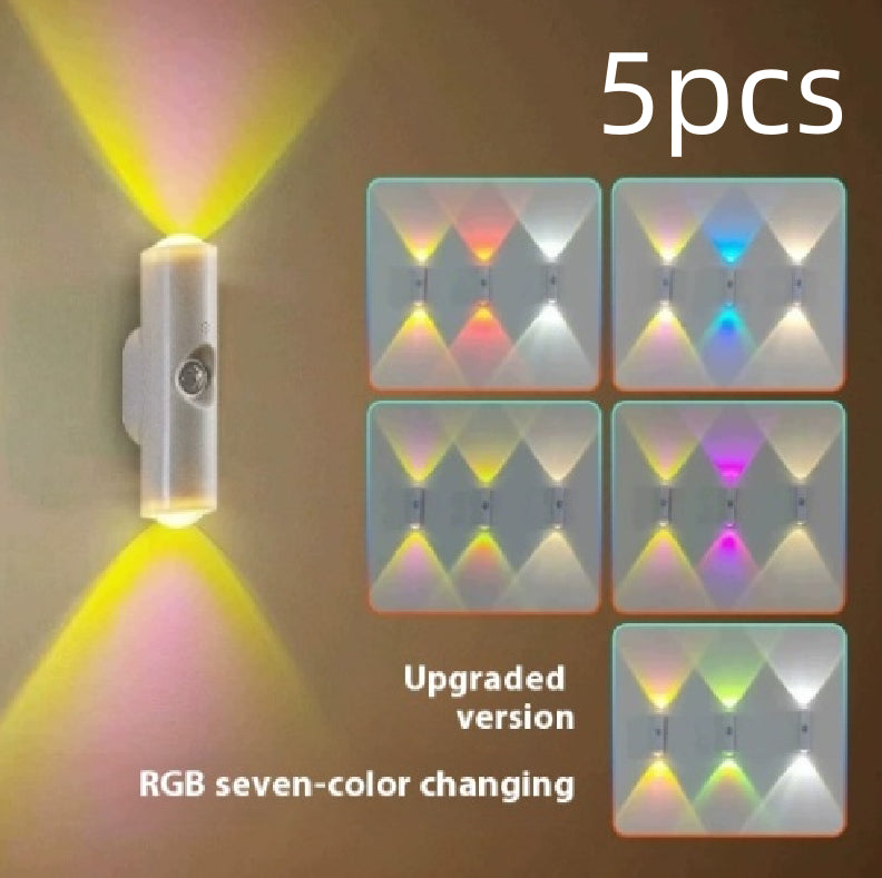 Smart Human Body Induction Magnetic Suction Rechargeable Self-adhesive Bedroom Small Night Lamp