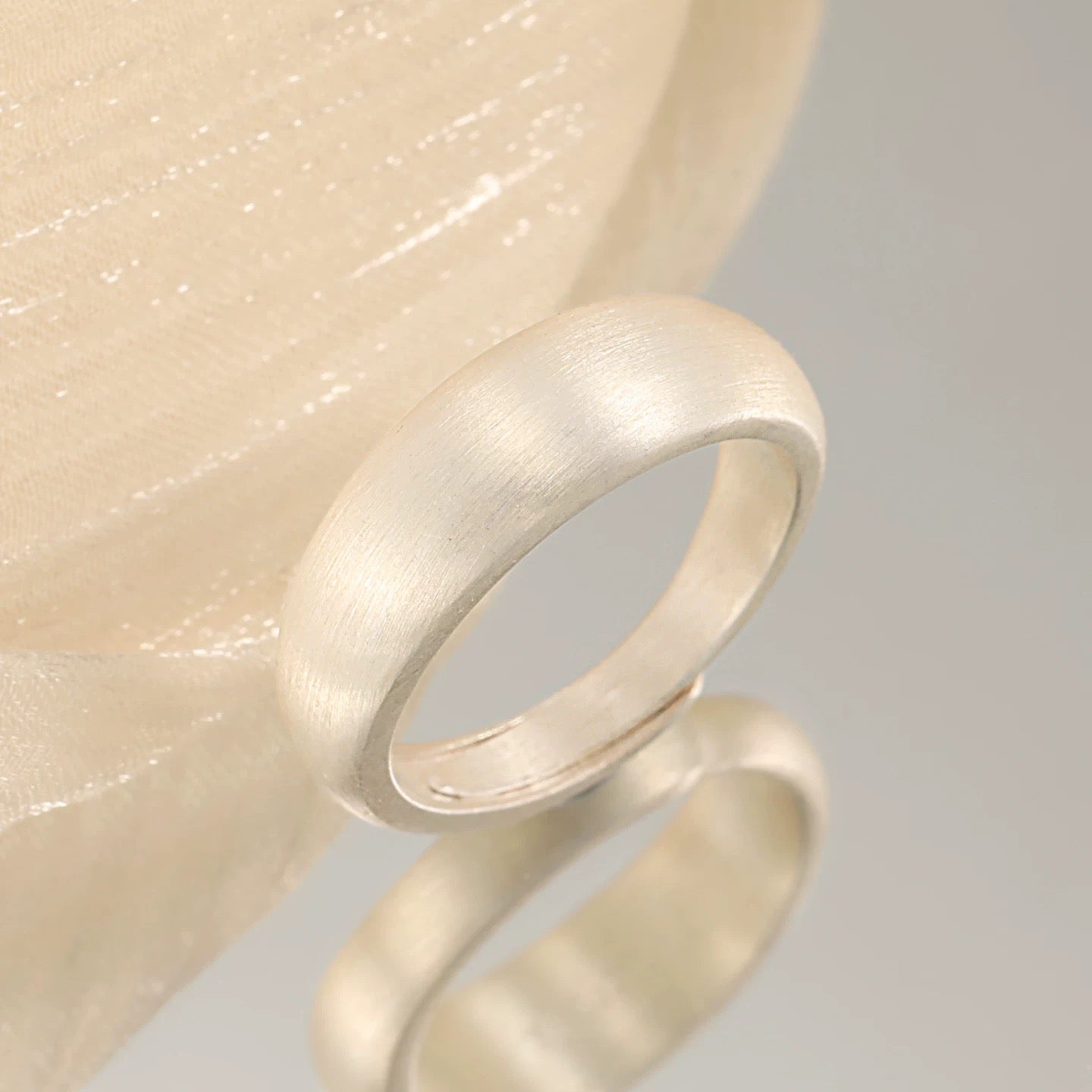 1pc 999 Sterling Silver Brushed Open Band Ring, Minimalist & Cool Style, Perfect For Daily, Dating & Gifting, Ideal Valentine's Gift
