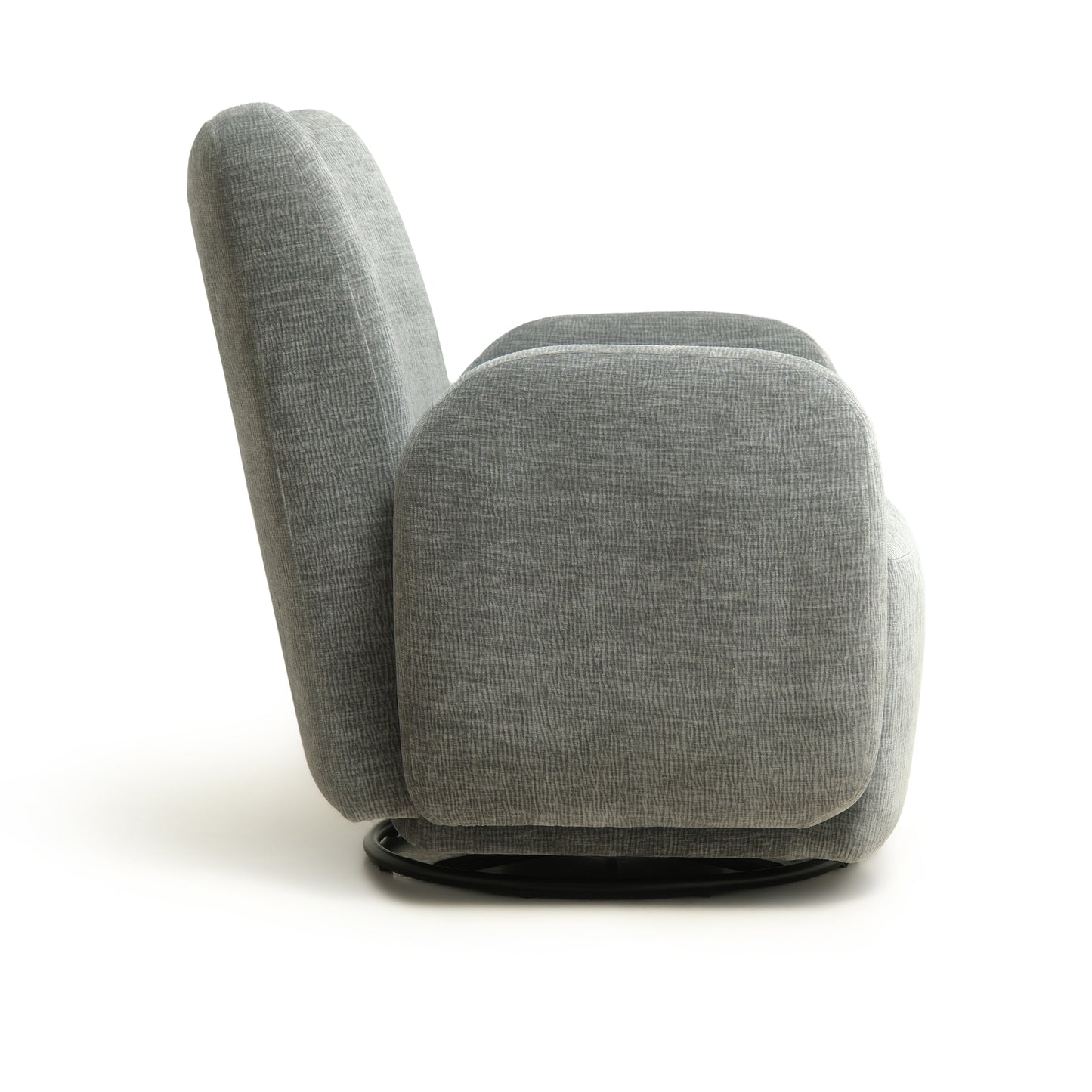 360  Swivel Chair Accent Chair 32.48-inch Chenille Fabric Upholstered Sofa, Suitable For Living Room, Study, Office Or Leisure Area, Dark Grey