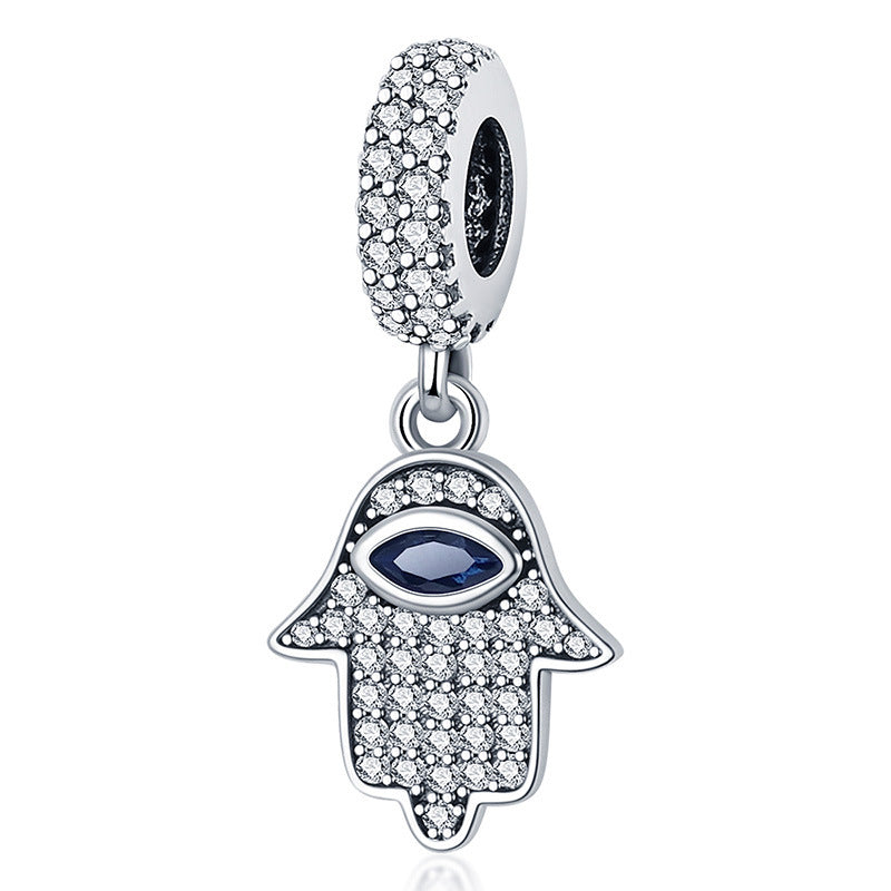 Beaded Bracelet Pendant Zircon Blue Eye Beads Accessories