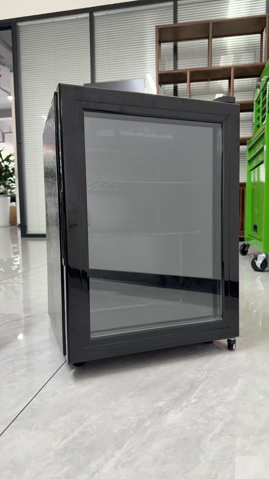 1.8 Cu Ft Beverage Refrigerator, 70 Can Mini Fridge With Glass Door, Digital Temperature Control, Adjustable Shelves, Quiet Cooler For Beer Soda Wine, Office Dorm