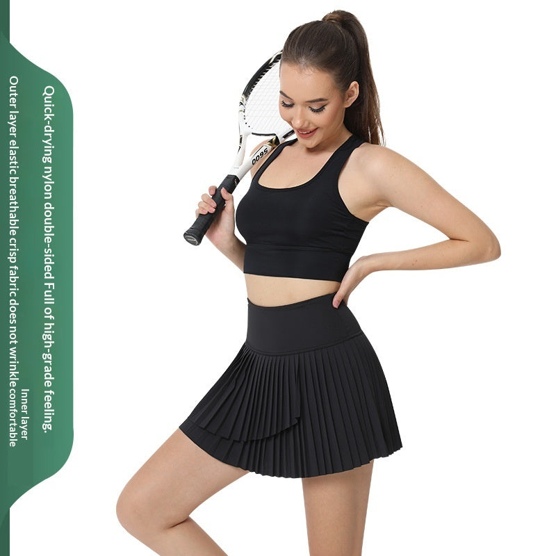 Running And Fitness Pleated Yoga Skirt Sun Protection