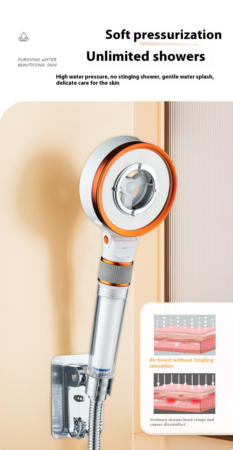 Double-sided Supercharged Skin Beauty Shower Nozzle Household High-pressure Bath