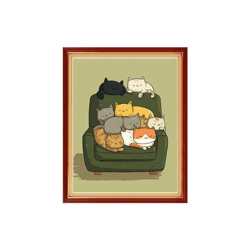 Wholesale Cute Animal Healing Cross Stitch Handmade Embroidery DIY For Home Living Room Drop Shipping