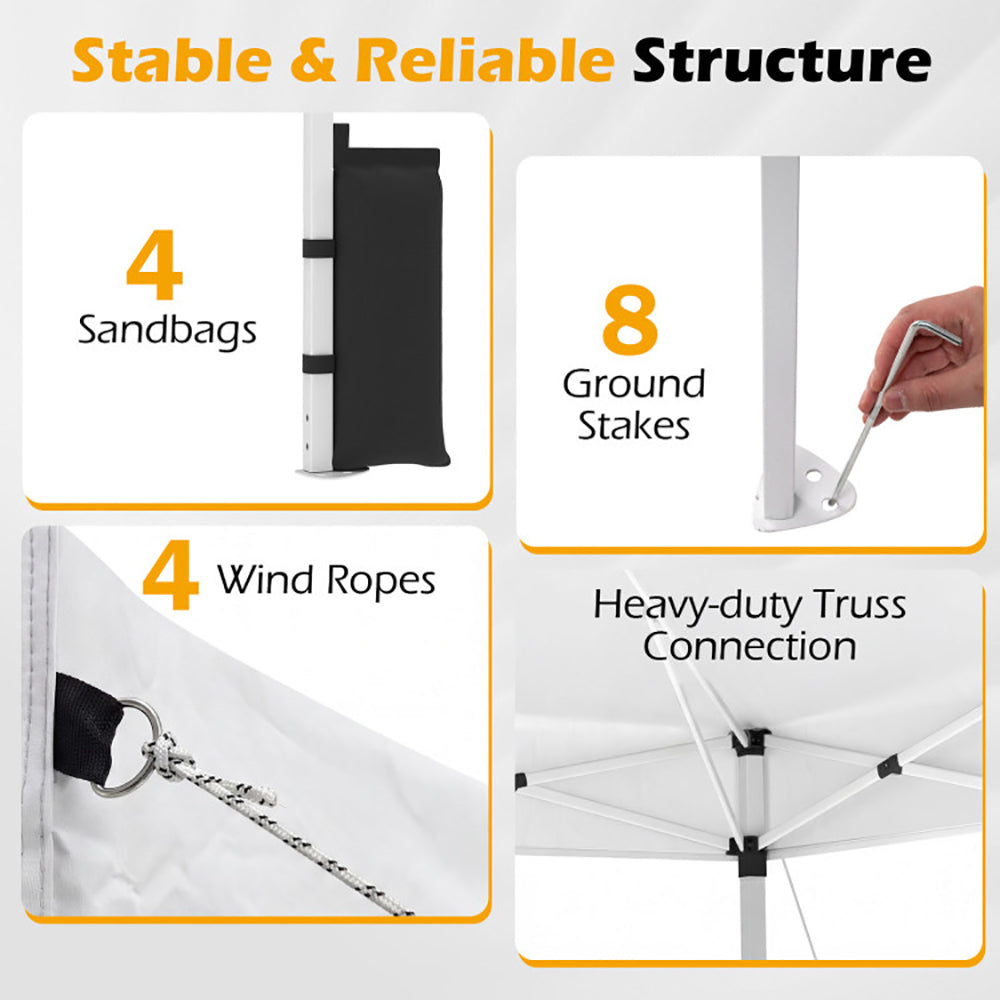 Outdoor Commercial Canopy Tent With Storage Bag For Various Outdoor Adventures, Camping, BBQs, Markets, Etc