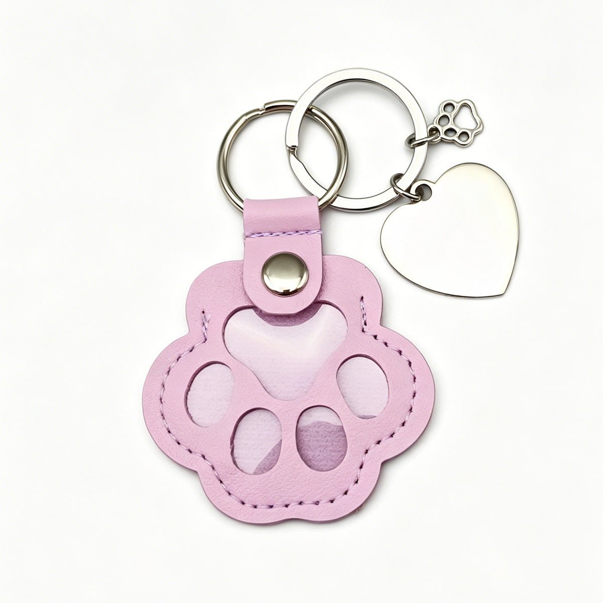 Carved Pet Photo Keychain Pendant