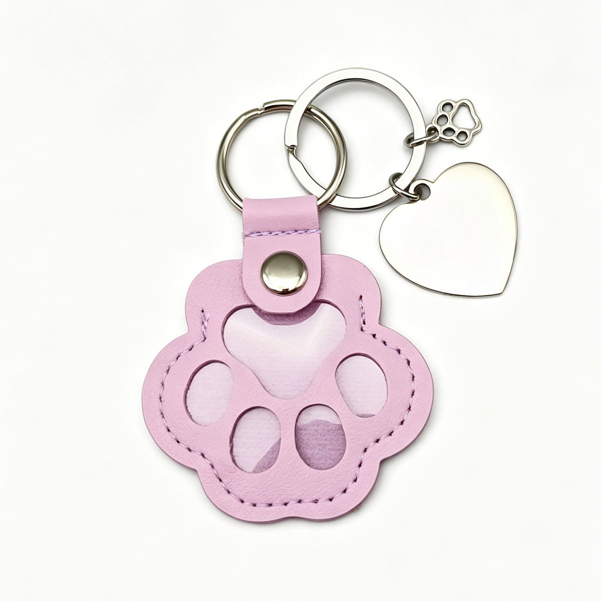 Carved Pet Photo Keychain Pendant