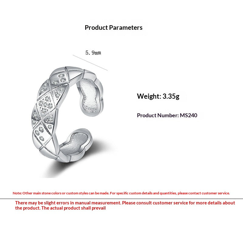 Korean-style Minimalist Niche Pure Copper Gold-plated Ring For Women
