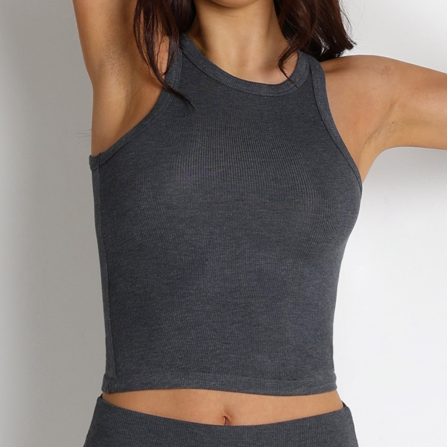 Thread Short Sleeve Slim Fit Breathable Bell-bottom Pants Fitness Yoga Wear