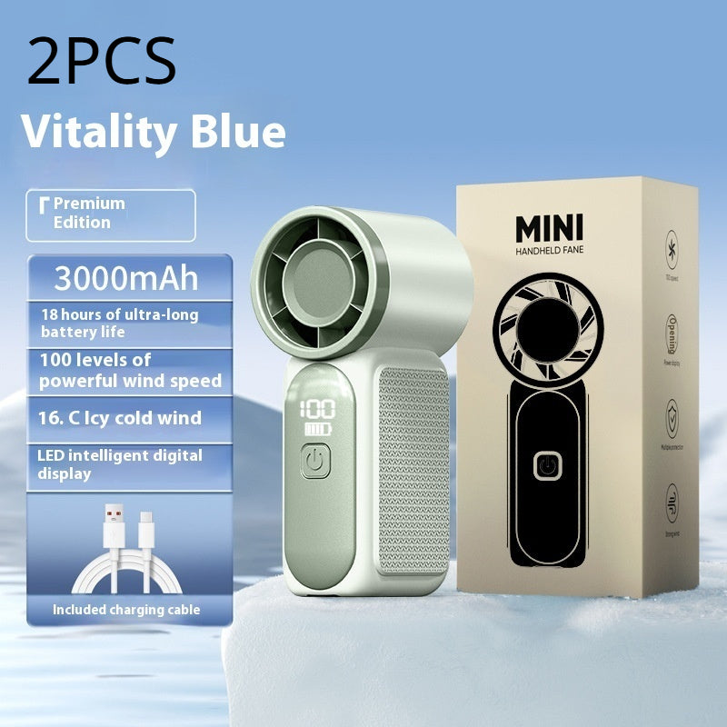Outdoor Portable Usb Charging High Speed Digital Display Cooling Fan