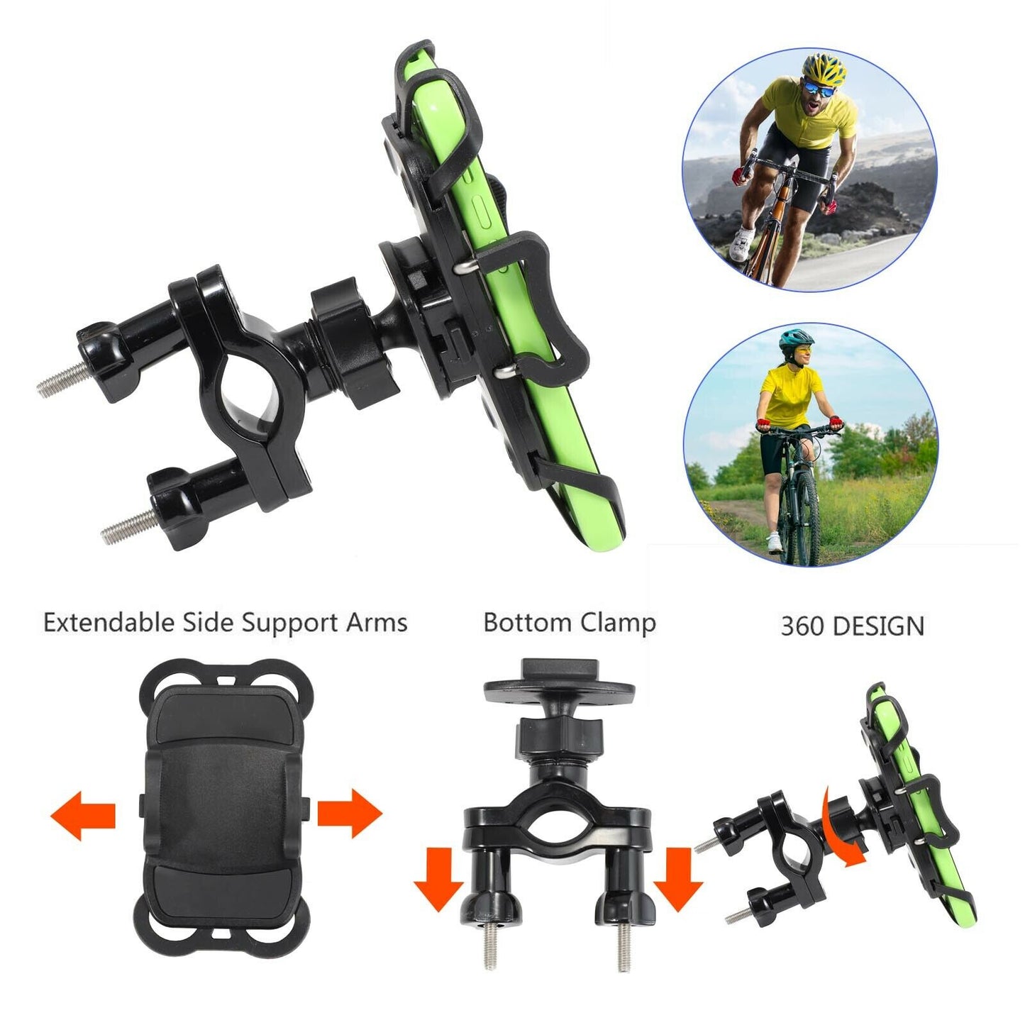 360Motorcycle Bike Bicycle Handlebar Mount Holder For Mobile Phone GPS AU