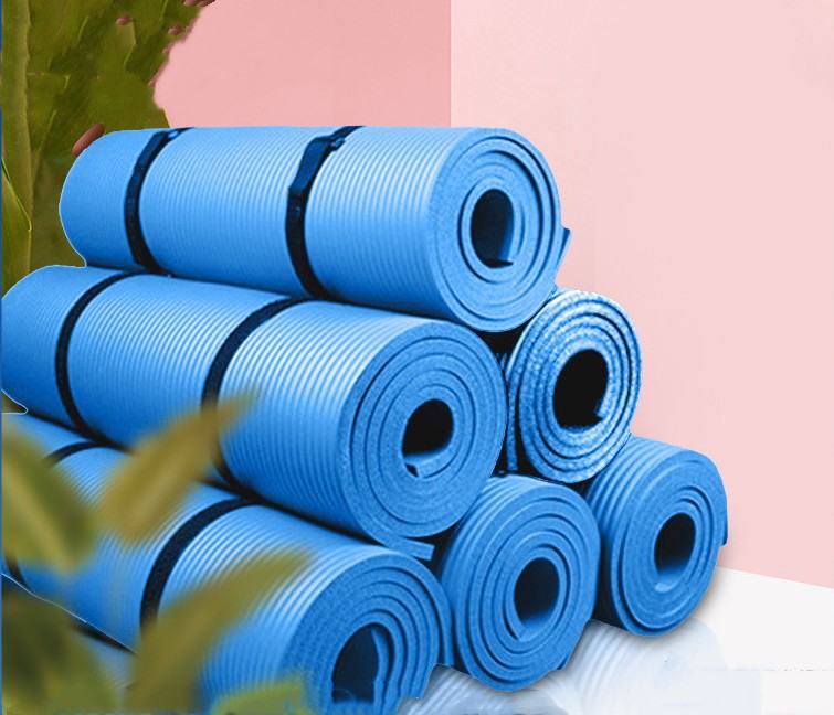 Nbr Yoga Mat Fitness Mat 10mm Thickened Widened For Beginners
