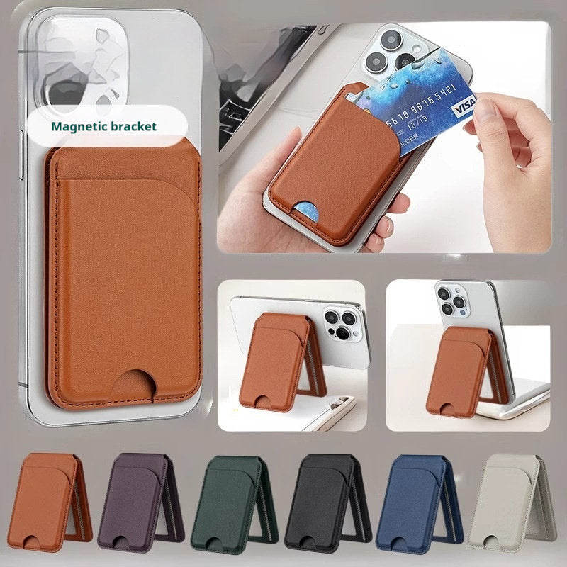 Rotating Shaft Folding Magnetic Card Holder Mobile Phone Bracket