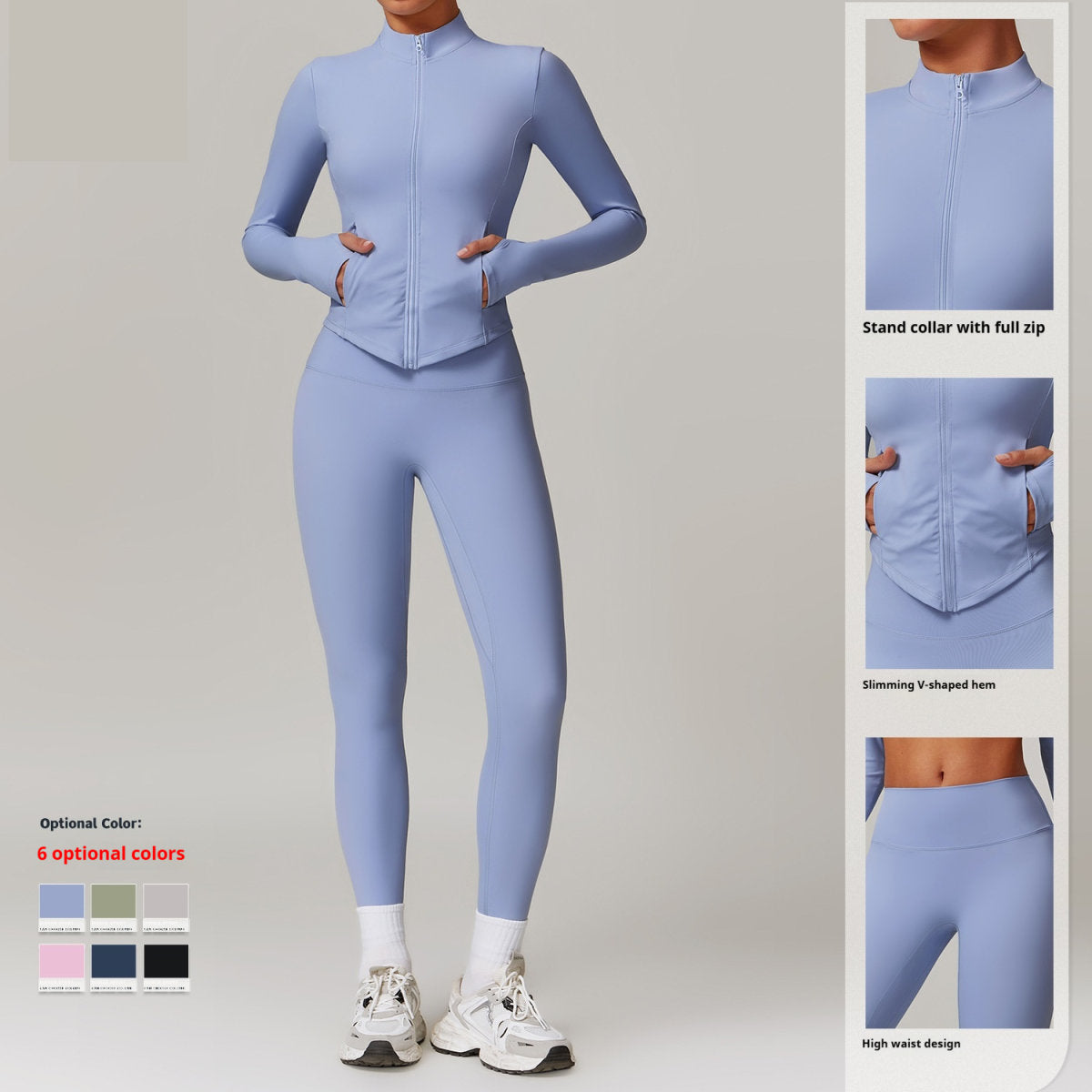 Women's Casual Fleece High Waist Wide Leg Warm Yoga Suit Set