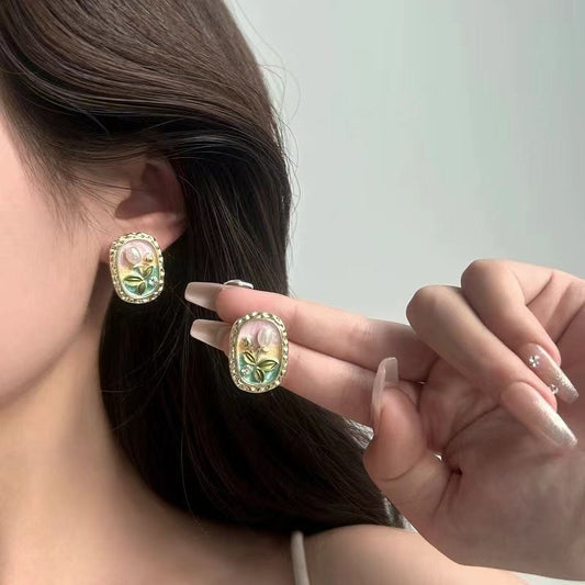 Vintage Earrings For Women - Ins Style Light Luxury Studs, Niche Retro Premium Ear Jewelry, Wholesale Fashion Accessories