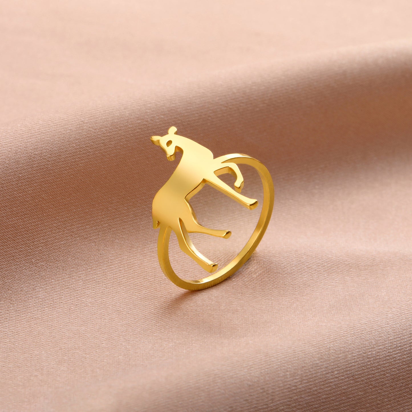 Korean-style Electroplated Stainless Steel Ring Titanium Steel Jewelry