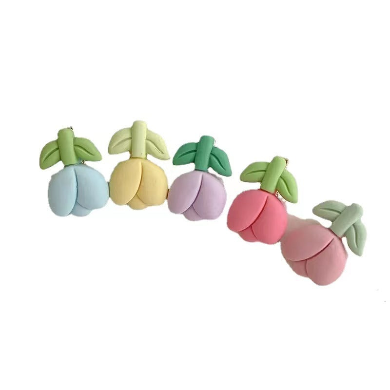 Cute Frosted Tulip Hair Clip
