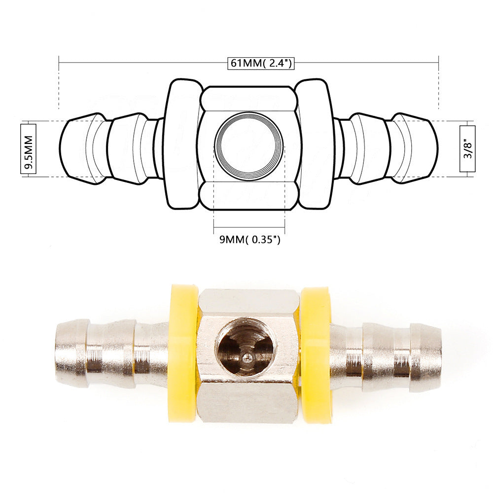 Automotive Modification Accessories Fuel Line Fuel Pressure Gauge Sensor And T Shaped Barb Fitting