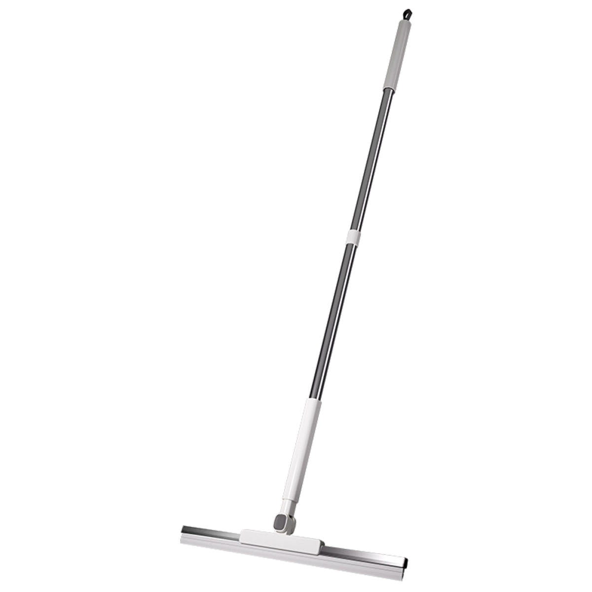 Broom Folding Dustpan Set Combination Household Broom Wiper Blade Hair Sweeping-Only 1pc Silicone Broom Floor Scraper, White Width 36cm, Length Approximately 132cm