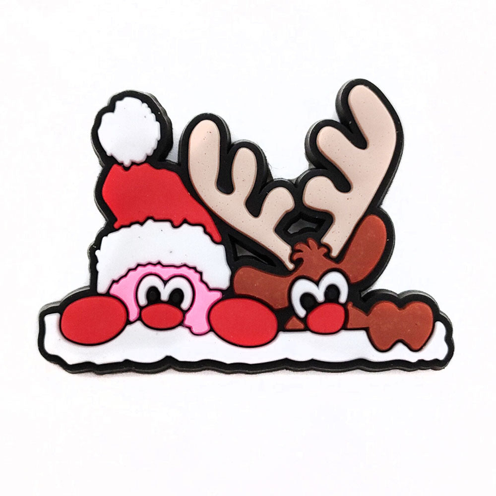 Christmas Accessories PVC Soft Rubber Shoe Buckles