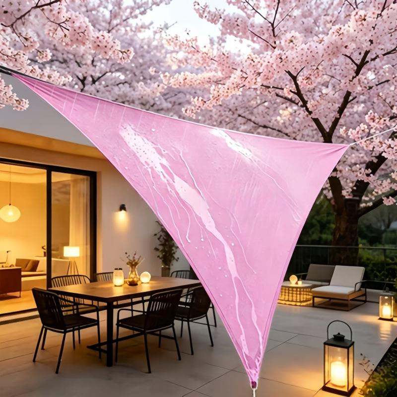 420D Triangular Sunshade Sail Awning Waterproof UV Resistant And Tearproof For Outdoor Use