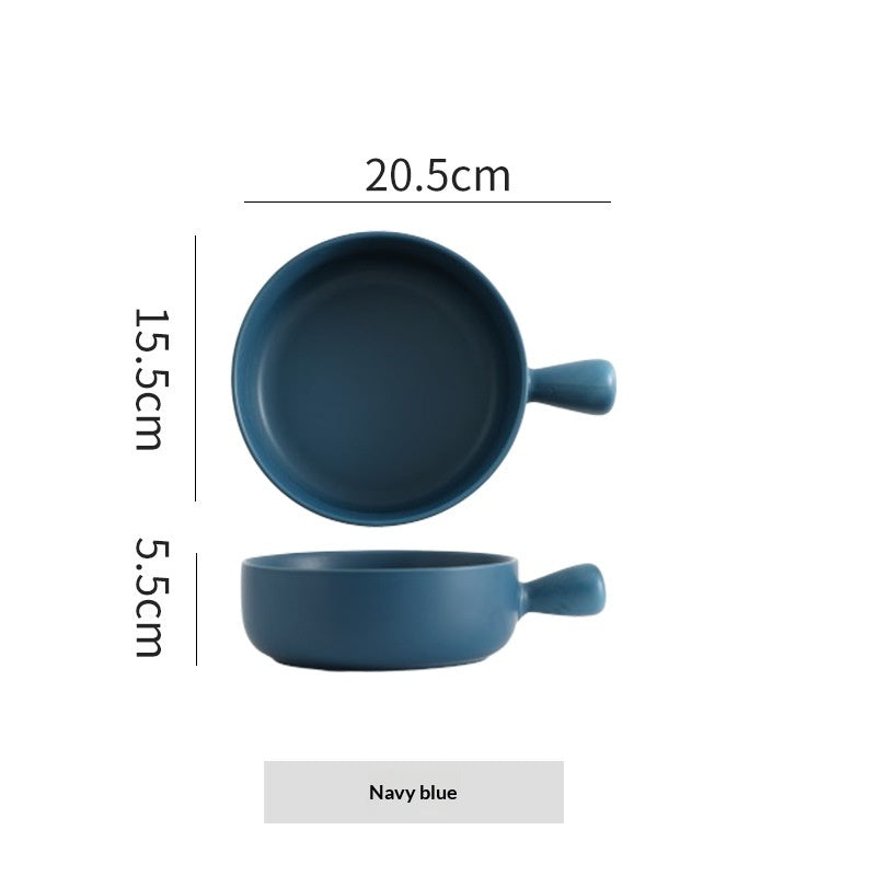 Japanese-Korean Style Ceramic Handle Bowl