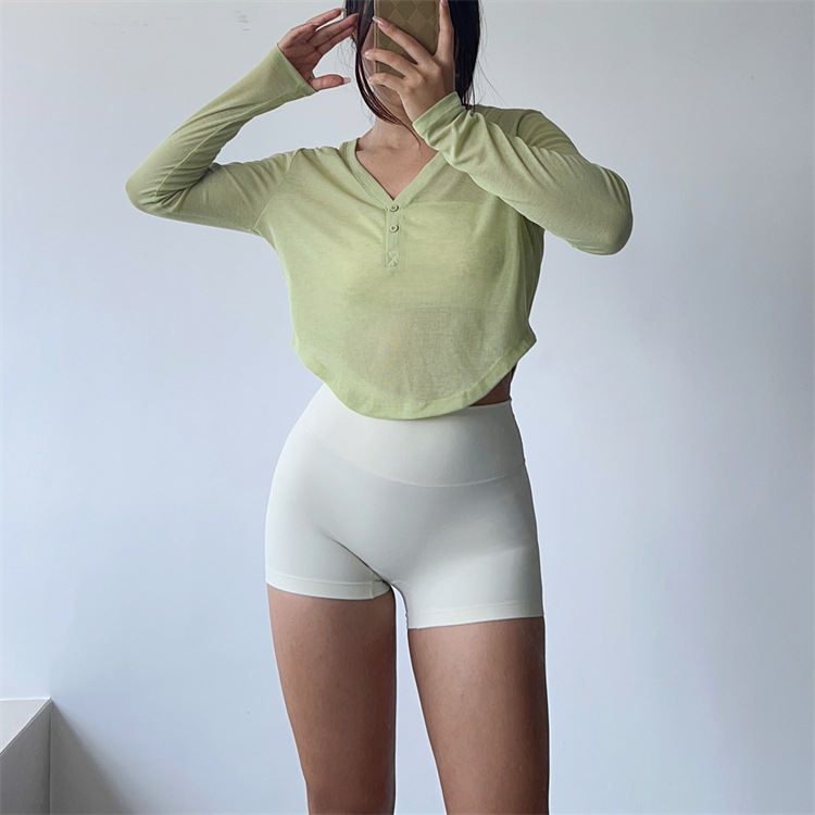 Fitness Suit Button Yoga Suit Short Workout